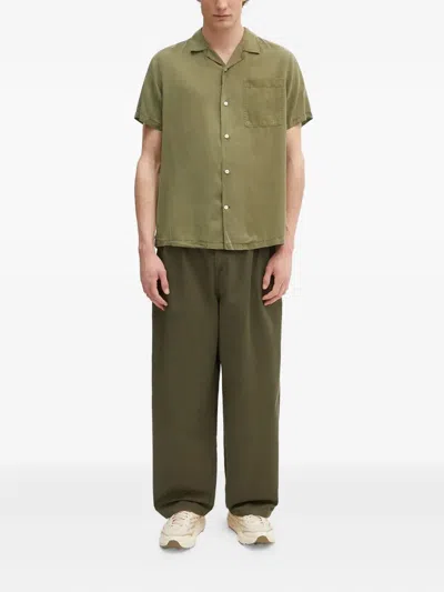 Barbour Mens Archer Relaxed-fit Woven Shirt Burnt Olive In Green