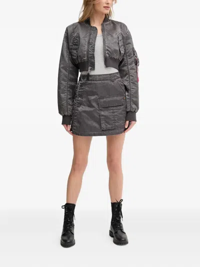 Alpha Industries Cropped Zip-up Bomber Jacket