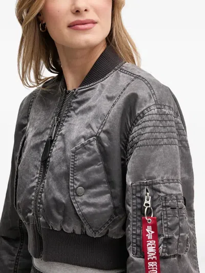 Alpha Industries Cropped Zip-up Bomber Jacket