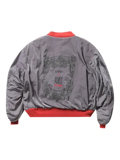 Enfants Riches Deprimes Embroidered Bomber Jacket In Gray