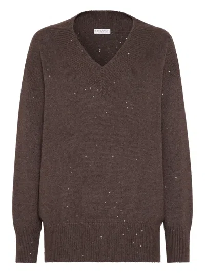 Brunello Cucinelli Sequin-embellished Sweater