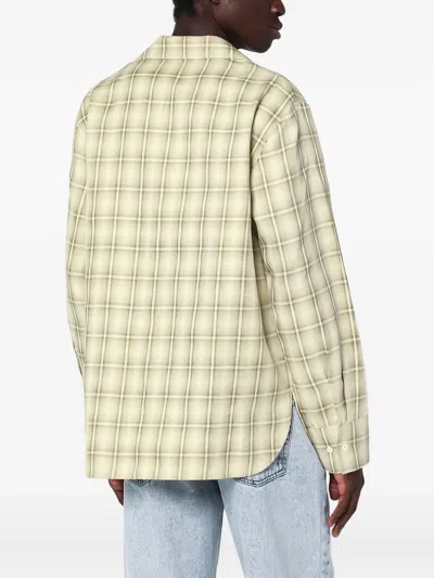 Séfr Ignacio Check Pattern Shirt In Cotton And Linen Men