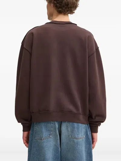 Bluemarble Peace-globe Print Sweatshirt In Brown