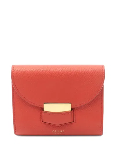 Pre-owned Celine 2000s Medium Trotter Wallet In Red