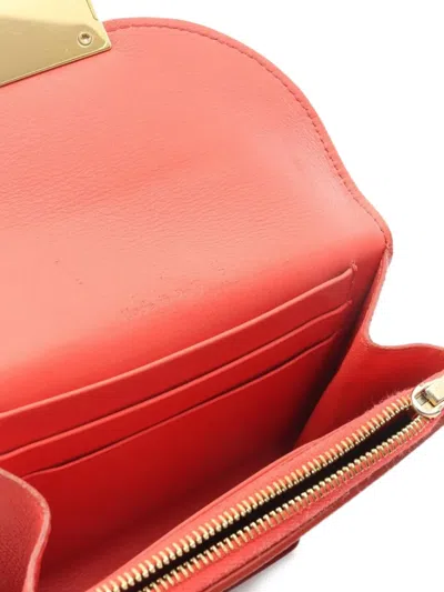 Pre-owned Celine 2000s Medium Trotter Wallet In Red