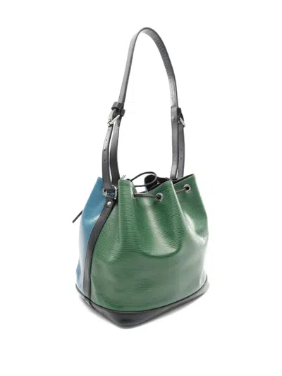 Pre-owned Louis Vuitton 2013 Petit Noe Tricolor Epi-leather Bucket Bag In Blue