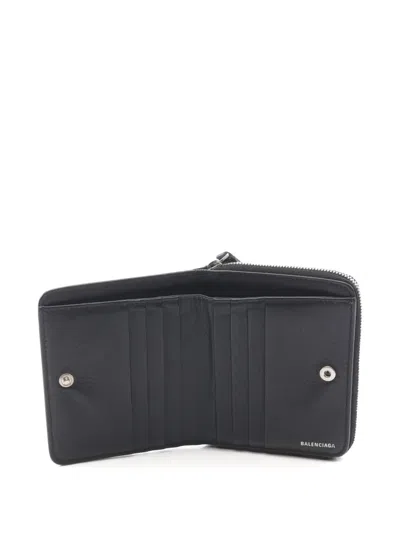 Pre-owned Balenciaga 2010 Everyday Billfold Wallet In Black
