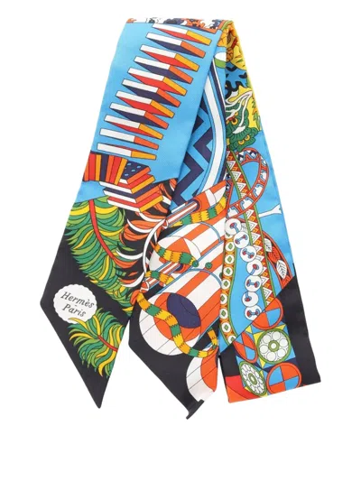 Pre-owned Hermes 20s De L'ombrelle Aux Duele Scarves
