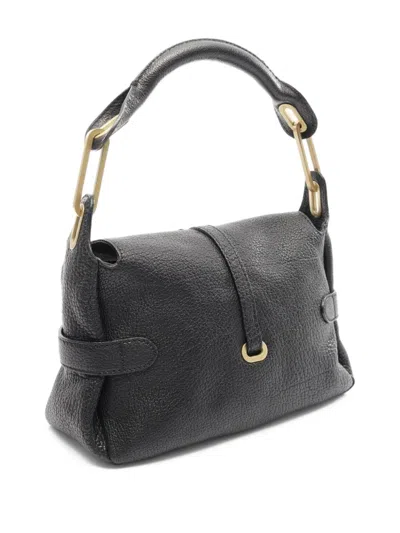 Pre-owned Jimmy Choo 2000s Leather Shoulder Bag In Black