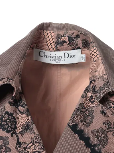 Pre-owned Dior 2023 Lace-print Trench Coat
