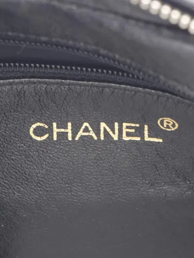 Pre-owned Chanel 1994-1996 Triple Coco Mark Small Shoulder Bag In Black