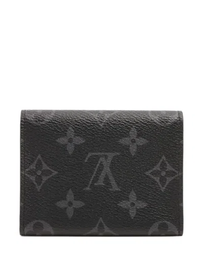 Pre-owned Louis Vuitton Monogram-pattern Wallet In Black