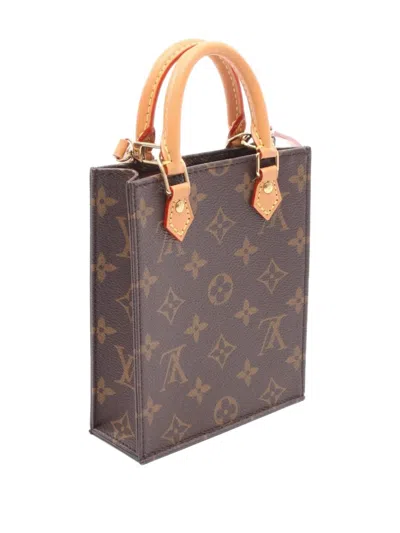 Pre-owned Louis Vuitton 2010s Petite Sac Plat Two-way Handbag In Brown