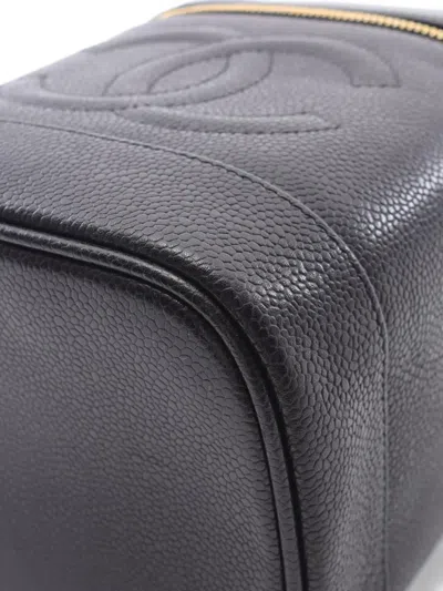 Pre-owned Chanel 1994-1996 Coco-mark Vanity Bag In Black