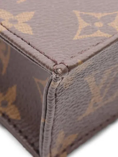 Pre-owned Louis Vuitton 2010s Petite Sac Plat Two-way Handbag In Brown