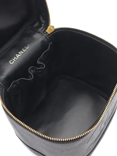 Pre-owned Chanel 1994-1996 Coco-mark Vanity Bag In Black