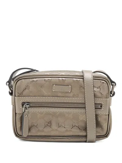 Pre-owned Gucci 2000s Gg Supreme Pattern Cross Body Bag In Gold