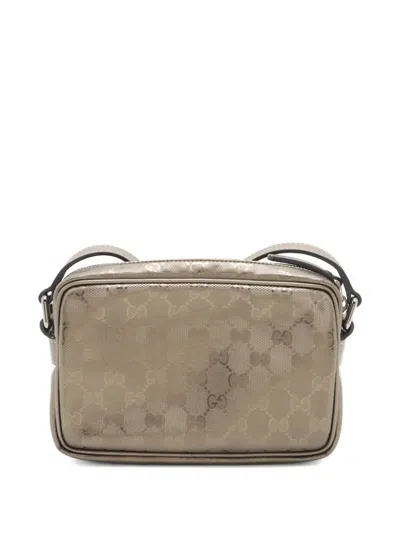 Pre-owned Gucci 2000s Gg Supreme Pattern Cross Body Bag In Gold