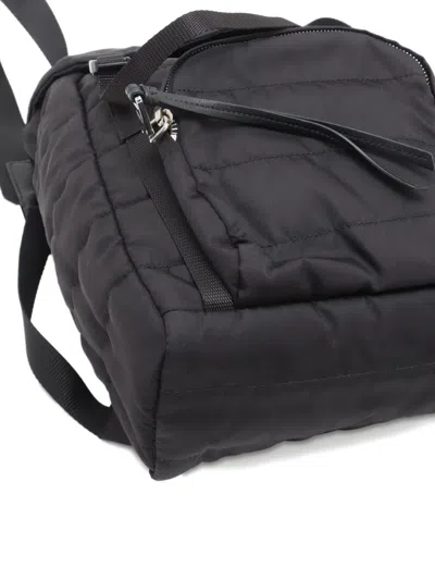 Pre-owned Prada Enamel Triangle-logo Quilted Backpack
