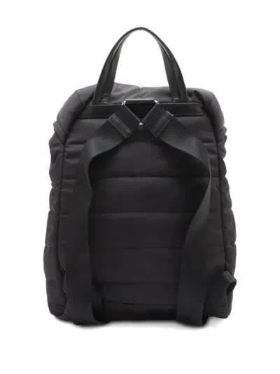 Pre-owned Prada Enamel Triangle-logo Quilted Backpack