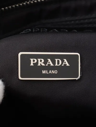 Pre-owned Prada Enamel Triangle-logo Quilted Backpack