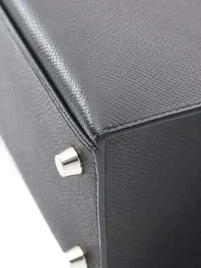 Pre-owned Hermes 2022 Epsom Kelly 25 Two-way Handbag In Black