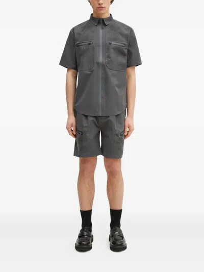 ZIP-UP PERFORATED SHIRT