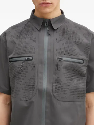 ZIP-UP PERFORATED SHIRT