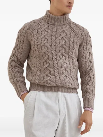 Brunello Cucinelli Men Cashmere Turtle-neck Sweater
