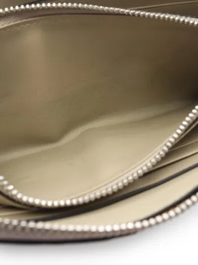 Pre-owned Loewe 00s Anagram Round Zipper Wallet In Neutral