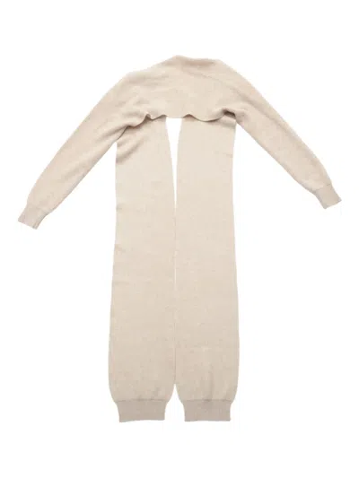 Pre-owned Hermes Ribbed Long-sleeve Cashmere Cardigan