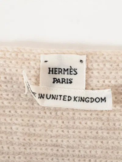 Pre-owned Hermes Ribbed Long-sleeve Cashmere Cardigan