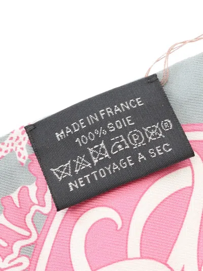 Pre-owned Hermes 20s Ex-libris Twilly Silk Scarves