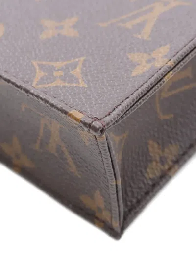 Pre-owned Louis Vuitton 2021s Monogram Petite Sac Plat Handbag In Brown