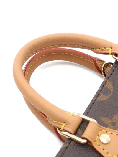 Pre-owned Louis Vuitton 2021s Monogram Petite Sac Plat Handbag In Brown