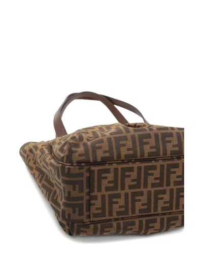 Pre-owned Fendi Zucca Monogram Tote Bag In Brown