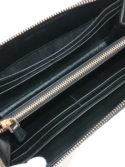 Pre-owned Miu Miu Crocodile-embossed Leather Zip Wallet