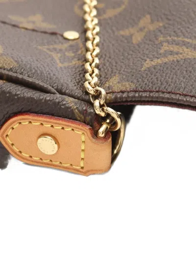 Pre-owned Louis Vuitton 2015 Favorite Pm Monogram Chain Shoulder Bag In Brown
