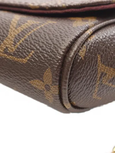Pre-owned Louis Vuitton 2015 Favorite Pm Monogram Chain Shoulder Bag In Brown
