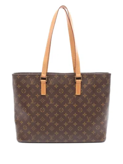 Pre-owned Louis Vuitton 2001 Monogram Luco Tote Bag In Brown