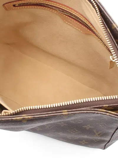 Pre-owned Louis Vuitton 2001 Looping Gm Monogram Shoulder Bag In Brown