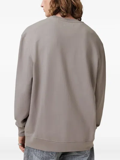 Allsaints Biggy Logo Print Relaxed Fit Sweatshirt In Gray