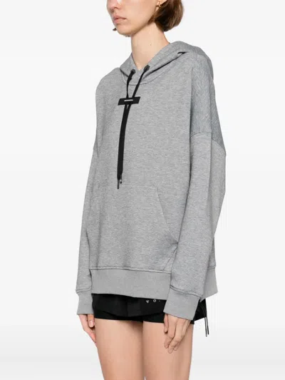 On Logo-patch Hoodie In Gray