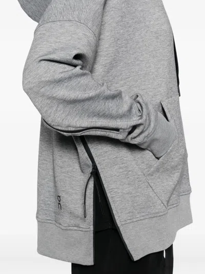 On Logo-patch Hoodie In Gray