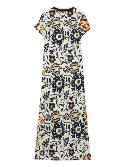La Doublej Sporty Swing Cotton Jersey Midi Dress In Multi