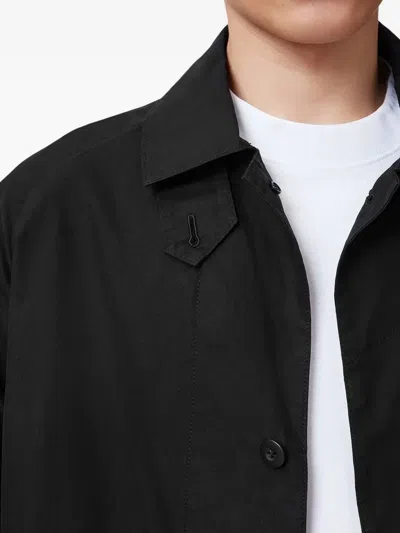 Allsaints Tillman Button-fastening Coat In Black