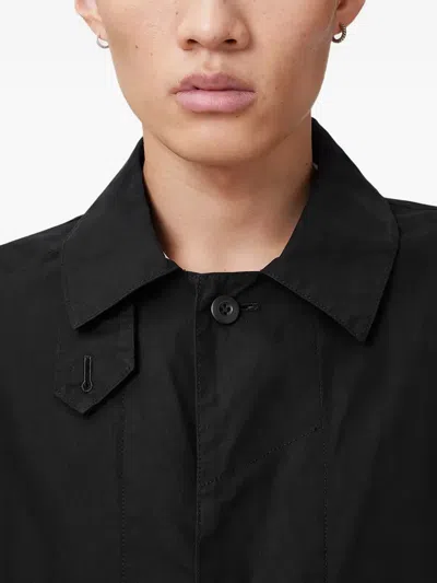 Allsaints Tillman Button-fastening Coat In Black