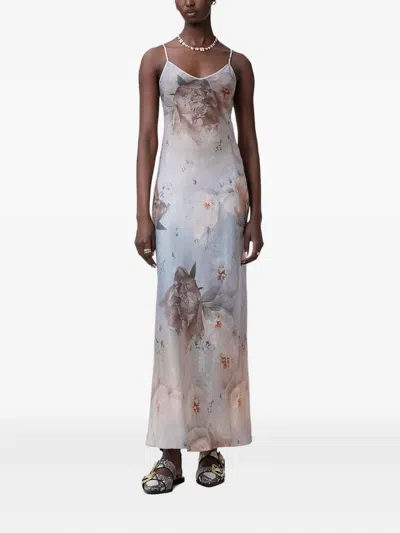 Allsaints Bryony Maxi Slip Dress In Multi