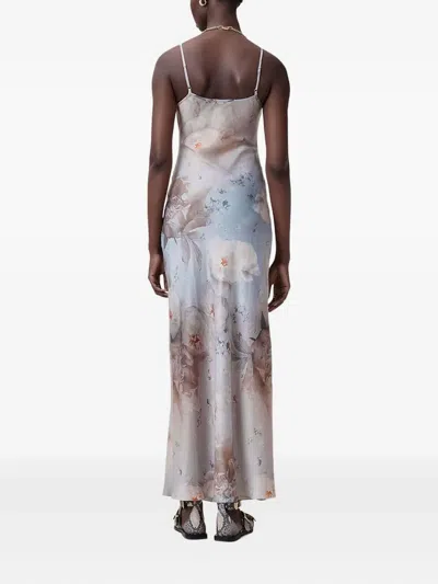 Allsaints Bryony Maxi Slip Dress In Multi