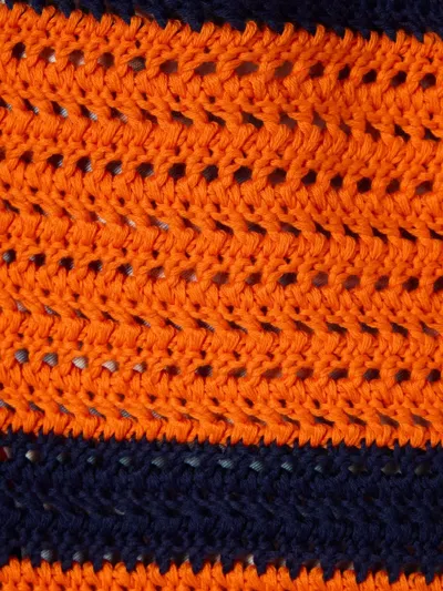 La Doublej Striped Crochet Shorts In Multi